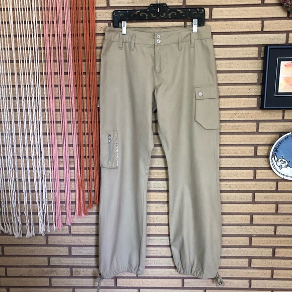 Women's Camel Cargo Pants - Size 9 - Waist 32 - Women's Trousers - Picture 2 of 11